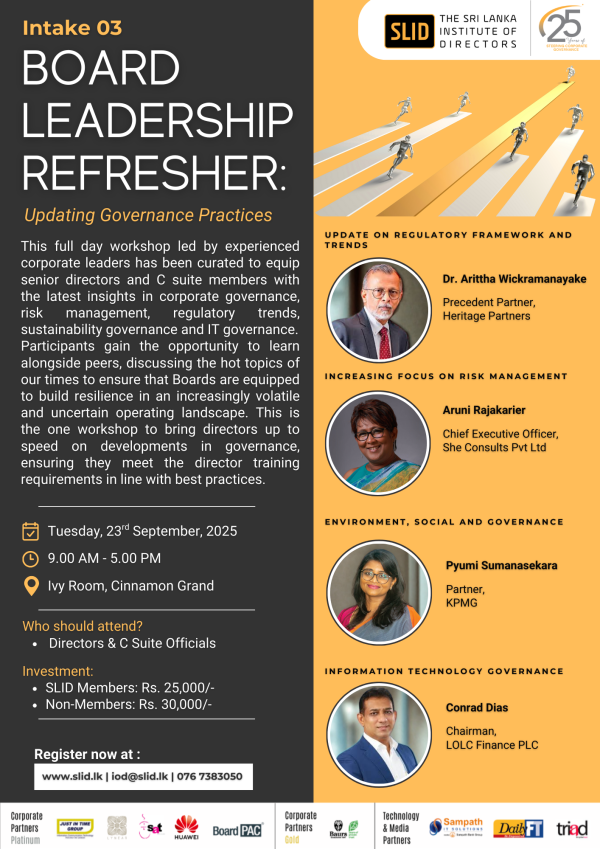 Board Leadership Refresher: Updating Governance Practices - Intake 03