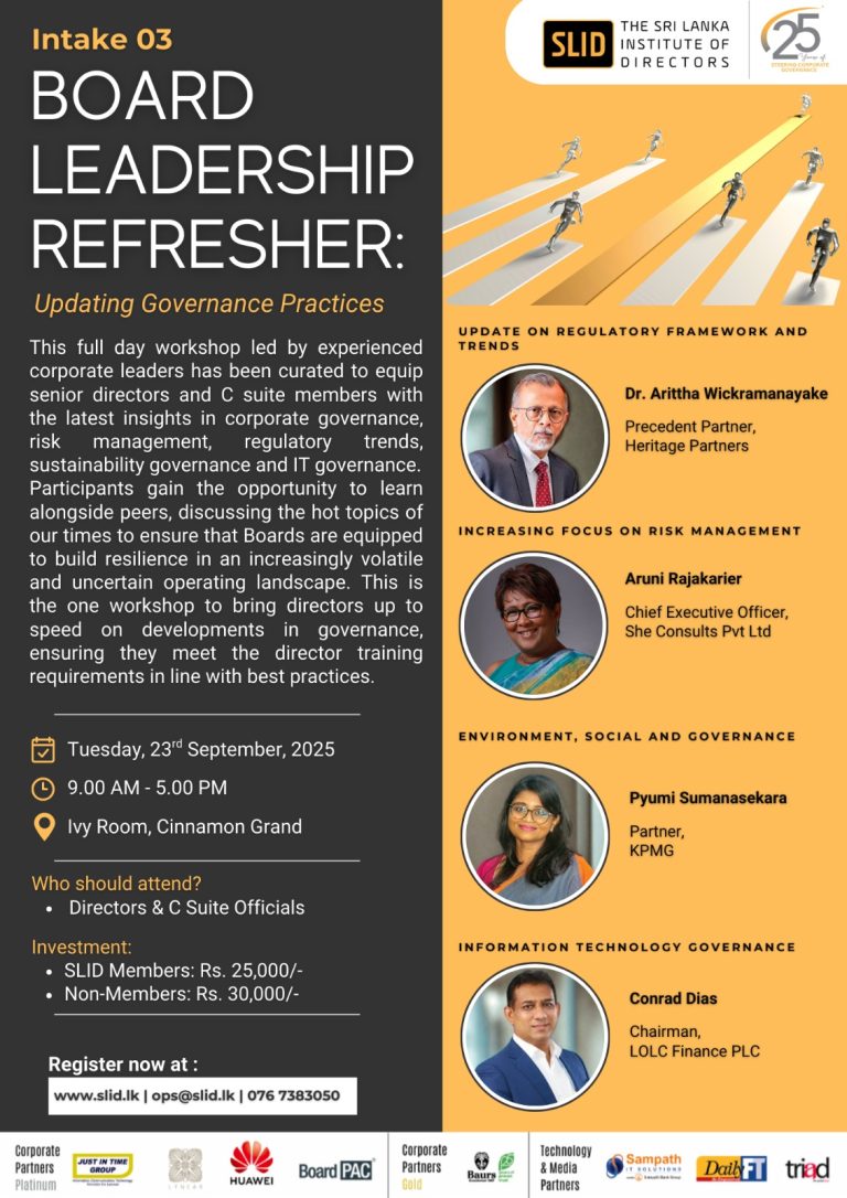 Board Leadership Refresher: Updating Governance Practices - Intake 03
