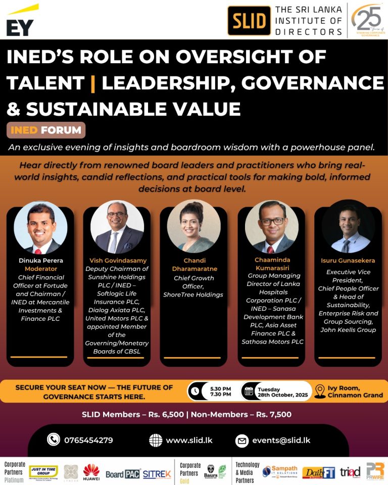 INED Forum - INED’s Role on Oversight of Talent – Leadership, Governance & Sustainable Value