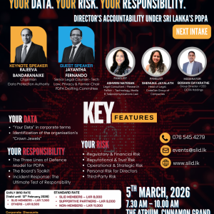 Innovation & Technology Committee - Your Data. Your Risk. Your Responsibility. Director's Accountability Under Sri Lanka's PDPA: Intake 02