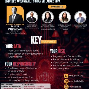 Innovation & Technology Committee - Your Data. Your Risk. Your Responsibility. Director's Accountability Under Sri Lanka's PDPA