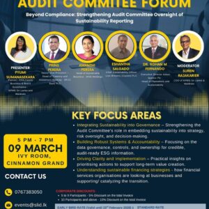 Audit Committee Forum - Session 32 - Beyond Compliance: Strengthening Audit Committee Oversight of Sustainability Reporting