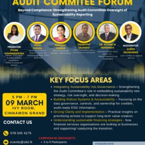 Audit Committee Forum - Session 32 - Beyond Compliance: Strengthening Audit Committee Oversight of Sustainability Reporting