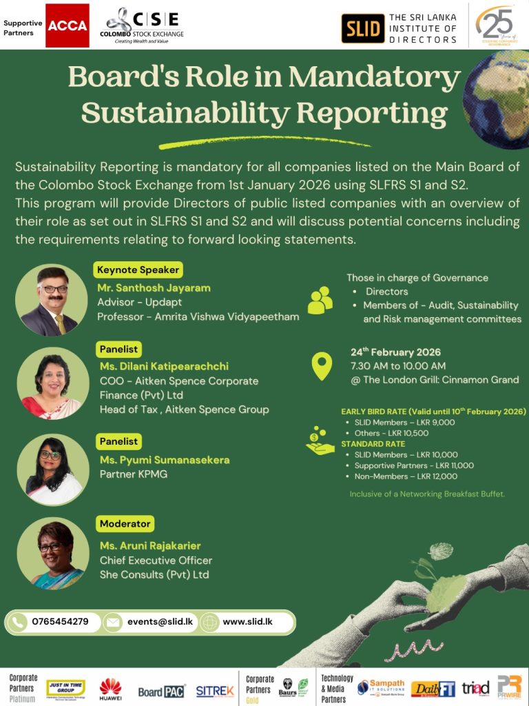 Education & Training Committee - Board's Role in Mandatory Sustainability Reporting