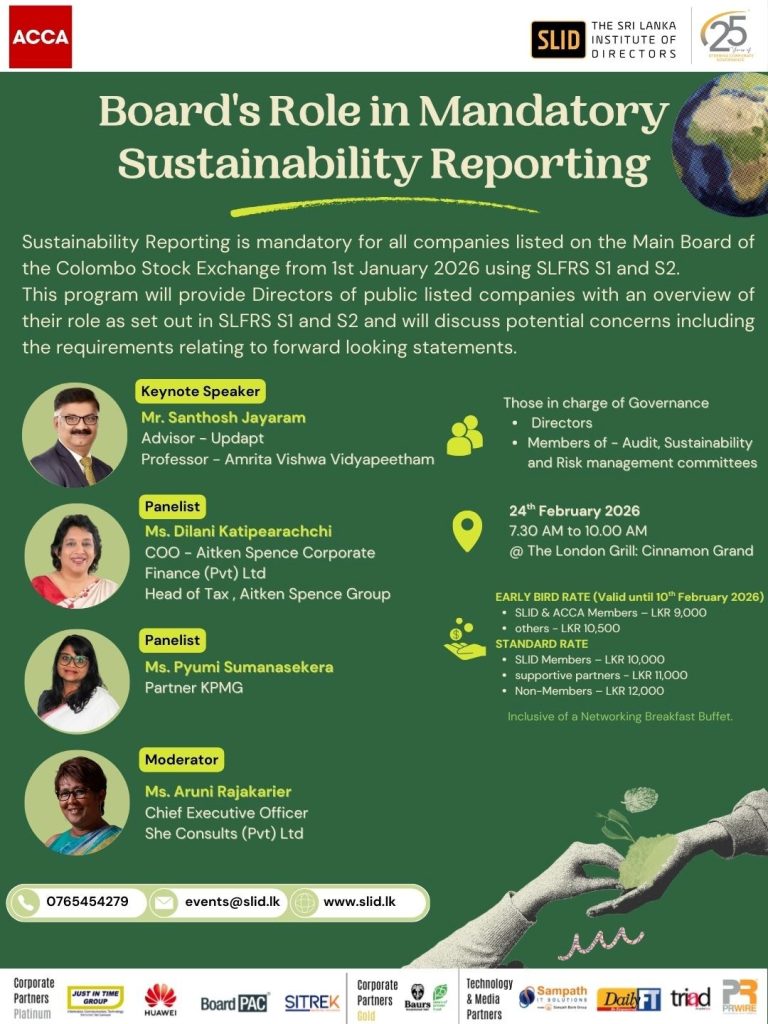 Education & Training Committee - Board's Role in Mandatory Sustainability Reporting