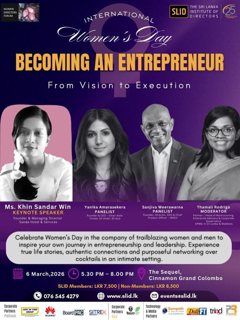 SLID Women Directors Forum - Becoming an Entrepreneur: A Women’s Day Power Evening