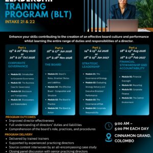 Board Leadership Training Program (BLT) - Intake 21 & 22