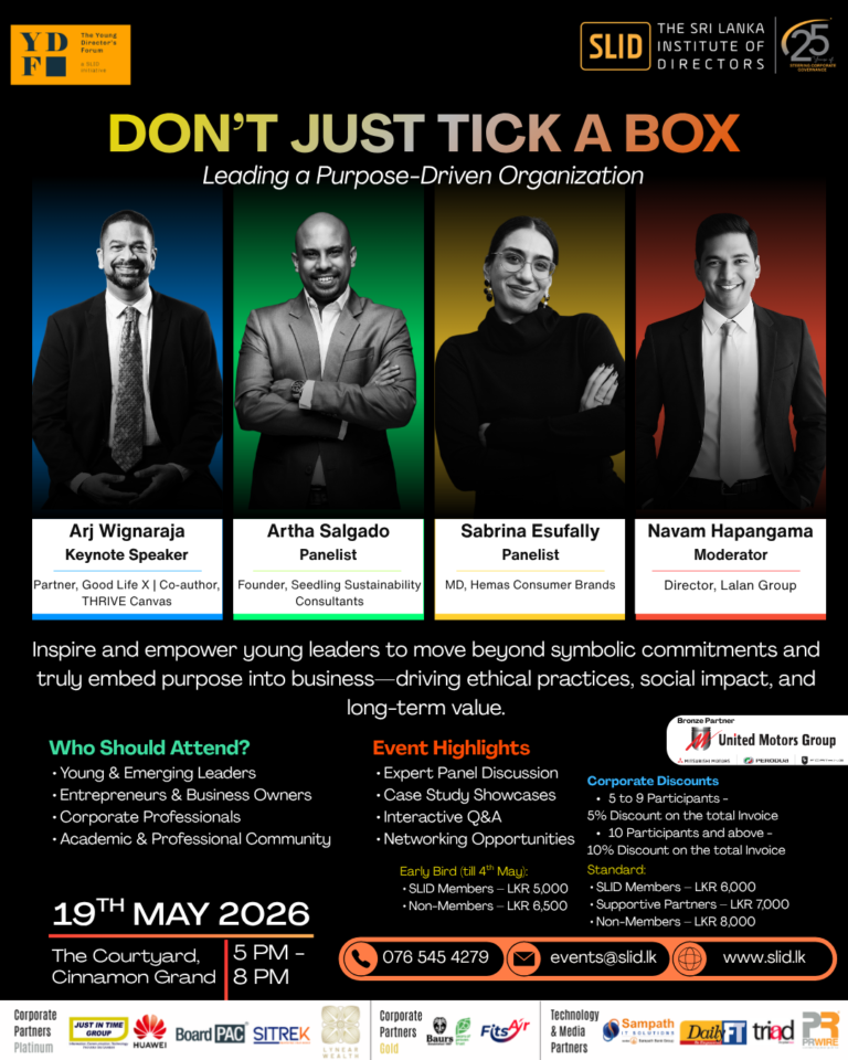Young Directors Forum: Don't Just Tick A Box - Leading A Purpose Driven Organization