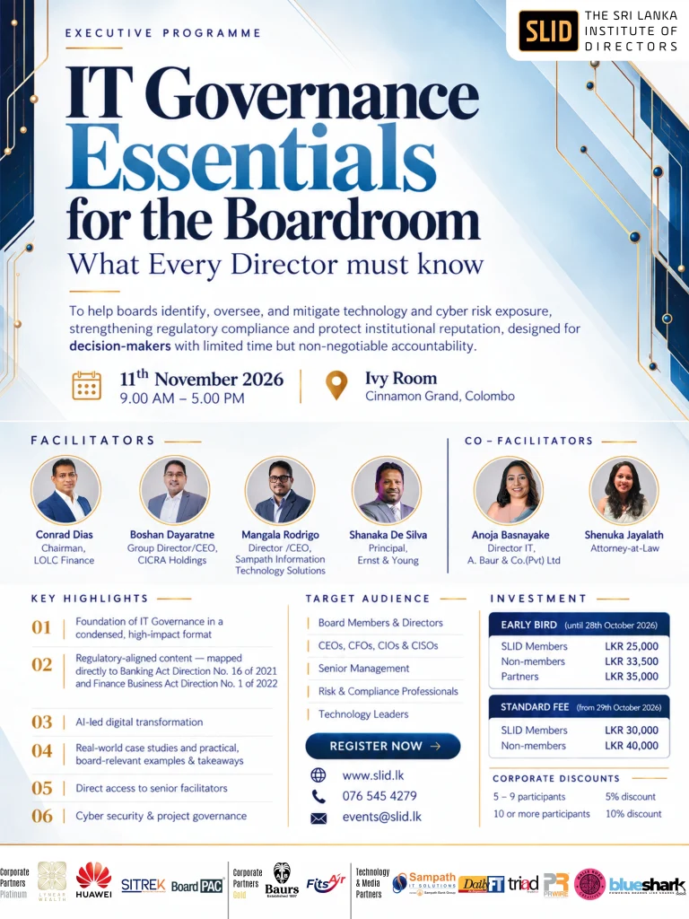 IT Governance Essentials for the Boardroom – What Every Director must know